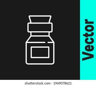 Poison in bottle icon isolated on white background. Bottle of poison or poisonous chemical toxin. Vector