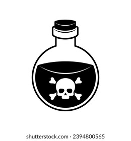 Poison bottle icon isolated on white background.