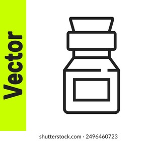 Poison in bottle icon isolated on white background. Bottle of poison or poisonous chemical toxin. Vector