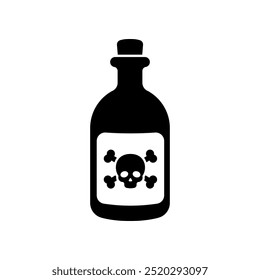 Poison bottle icon isolated on white background.