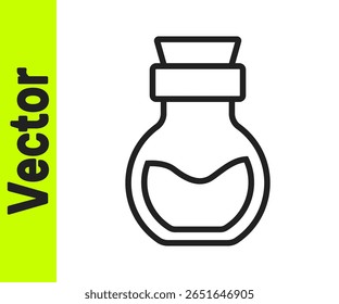 Veneno no ícone de garrafa isolado no fundo branco. Garrafa de veneno ou toxina química venenosa. Vetor