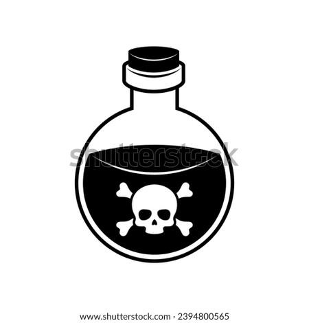 Poison bottle icon isolated on white background.