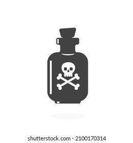 Poison Bottle Icon Silhouette Vector Illustration