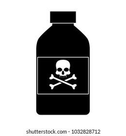 Poison bottle isolated