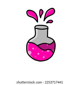 Poison in bottle logo isolated on white background