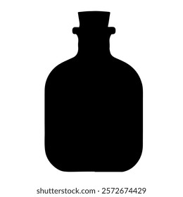 Poison bottle silhouette vector icon sign symbol illustration design.
