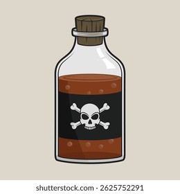 Poison in a bottle. Vector design