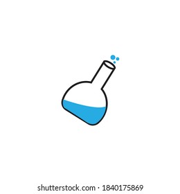 Poison bottle vector flat icon, Flat design of toxic, dangerous or medicine isolated on the white background, flat design. eps 10.