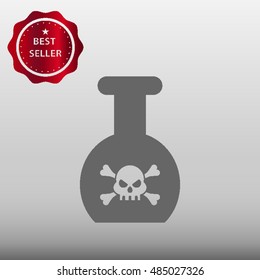 Poison Bottle Vector Icon Illustration