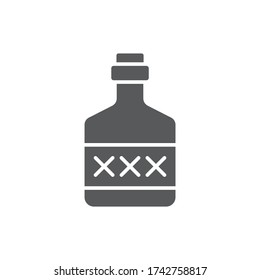 Poison bottle vector icon symbol isolated on white background