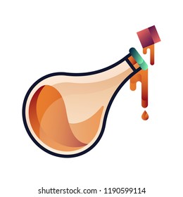 Poison bottle vector illustration in gradient design