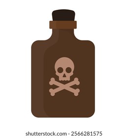 poison bottle vector illustration modern logo icon