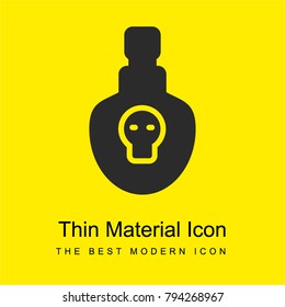 Poison bright yellow material minimal icon or logo design