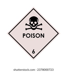 Poison color element. Hazardous material vector icon. Digital illustration for web page, mobile app, promo.