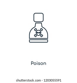 Poison concept line icon. Linear Poison concept outline symbol design. This simple element illustration can be used for web and mobile UI/UX.