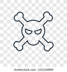 Poison concept vector linear icon isolated on transparent background, Poison concept transparency concept in outline style