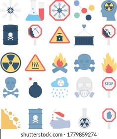 
Poison & Danger Symbols Vector icons set every single icon can be easily modify or edit
