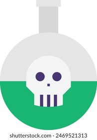 Giftgefahr Toxisches Symbol Vektorgrafik Flache Abbildung