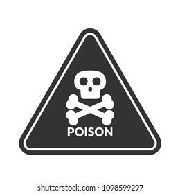 poison dangerous icon. Black symbol