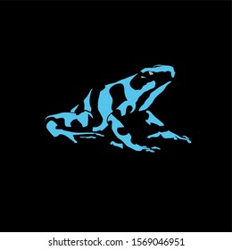 Poison Dart Frog Vector Design. This frog is on of the most toxic animals. It has bright coloration. It dangerous and also endangered species. They will not harm you if you didn't harm them