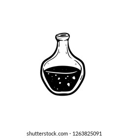 poison doodle icon vector drawing 