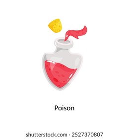 Poison doodle vector outline Sticker. EPS 10 file