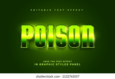 Poison editable text effect template