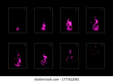 Poison explosion blast effect. fire explosion effect for animation. Effect for game design, motion graphic, animation or something else 20036.