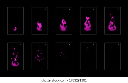 Poison explosion blast effect. fire explosion effect for animation. Effect for game design, motion graphic, animation or something else 20042.