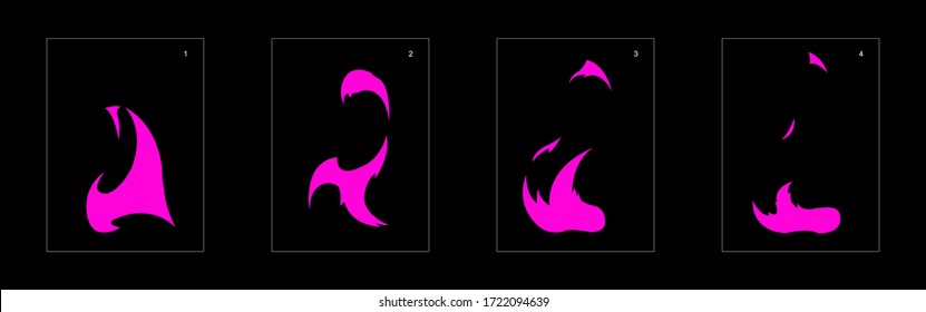 Poison explosion effect. Explosion Animation effect. Animation Sprite sheet for games, cartoon or animation. vector style animation effect 1252.