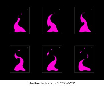 Poison explosion effect. Explosion Animation effect. Animation Sprite sheet for games, cartoon or animation. vector style animation effect 1306.
