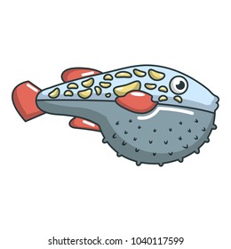 Poison fish icon. Cartoon illustration of poison fish vector icon for web