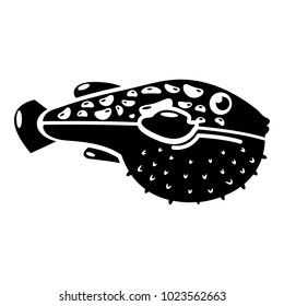 Poison fish icon. Simple illustration of poison fish vector icon for web