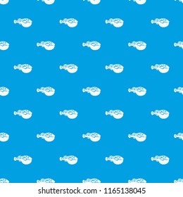 Poison fish pattern vector seamless blue repeat for any use