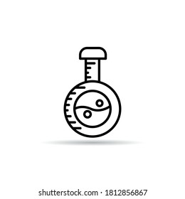 poison flask line icon vector