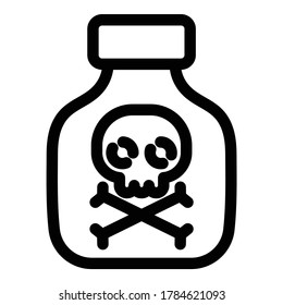 Poison Flat Icon Isolated On White Background