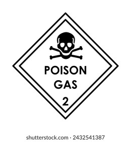 Poison gas color element. Hazardous material.