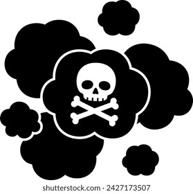 Poison Gas Isolated Vector Silhouette