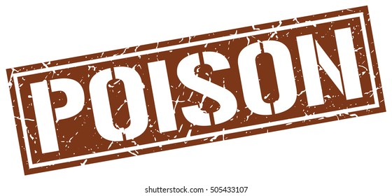 Poison Grunge Vintage Poison Square Stamp Stock Vector (Royalty Free ...