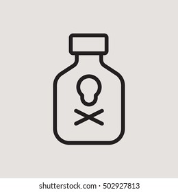 Poison Halloween Outline Vector Icon