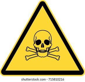 Poison hazard warning sign