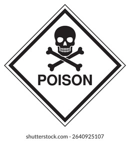 Poison Hazard Warning Sign – Toxic Substance Alert, Chemical Danger Notice, Risk Prevention, Hazardous Materials Safety, Workplace Caution