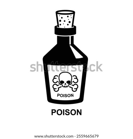 Poison icon. Poison bottle icon isolated on background vector illustration.