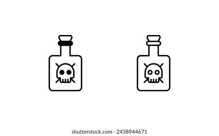 Diseño de icono de veneno con fondo blanco ilustración de stock