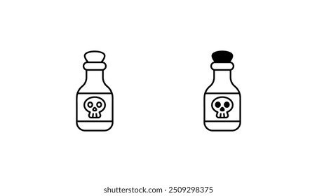 Poison icon design with white background stock illustration