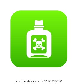 Poison icon digital green for any design isolated on white vector illustration