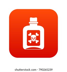 Poison icon digital red for any design isolated on white vector illustration