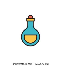 poison icon filled outline vector illustration full color. isolated on white background