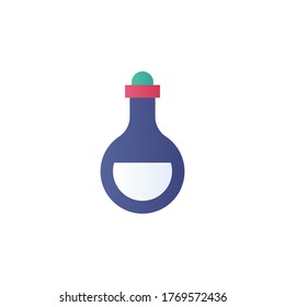 poison icon flat design vector illustration full color. isolated on white background