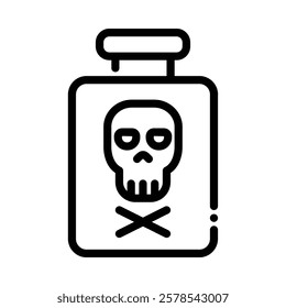 Poison Icon in Line Style